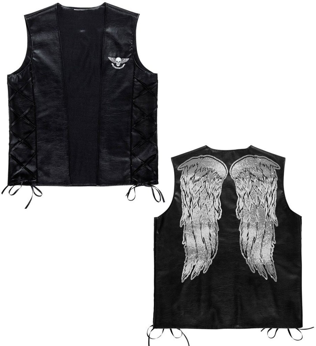 Aso & Biker & New Kids Kostuum | Terror Mc Lederlook Vest | Medium / Large | Carnaval kostuum | Verkleedkleding